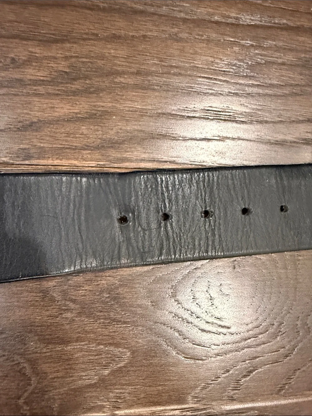 Vintage Accessories by Pearl Black Leather Stirrup Belt Small